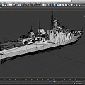 Cruise Ship Frigate Warship Destroyer Warship Sigma Class Light Frigate Ship Film Class Super Realistic High Precision Low Face Number Low Model 3d model