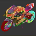 Red Ducati Sport Motorcycle With Sleek Aerodynamic Body And Stylish Modern Design