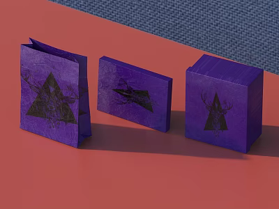 Purple Decorative Ornament Set With Various Shapes And Artistic Patterns 3d model