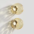 Amber Glass Globe Wall Lamps With Modern Elegant Design For Home Decor Lighting