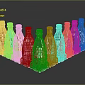 Colorful Assorted Drink Bottles With Various Flavors And Brand Labels