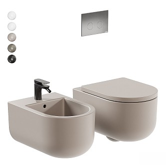 Gruppo Geromin Stino wall-mounted toilet 3d model