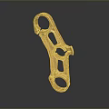 Golden Metal Daily Life Product With Curved Design Ring Shaped Structure And Reflective Finish