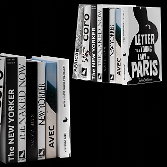 Books 3d model