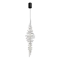 Modern Spiral Chandelier With Sleek Metal Structure And Vertical Hanging Design