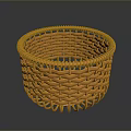 Practical Orange Woven Basket For Home Storage And Organizing Essentials