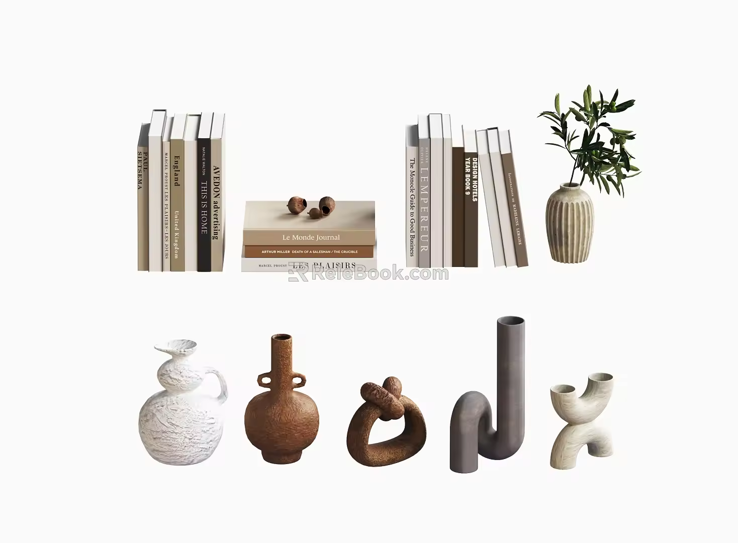 Modern ornaments combination 3d model