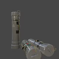 Explosive Weapon Featuring Pipe Structure Timer Display C4 Label And Wires 3d model