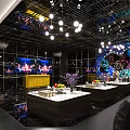 Modern Luxurious KTV Interior Design With Sofa Large Screen Lighting And TIME PARTY Sign