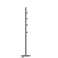 Modern Black Metal Floor Lamp With Adjustable Light Heads And Sleek Structure