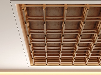 Solid Wood Ceiling Wooden Top Solid Wood Ceiling 3d model