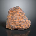 Natural Stone Rock With Rough Textured Surface And Brown Grey Color Tones For Interior Design