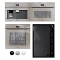 Modern Built in Kitchen Appliances With Stainless Steel Design Control Panel And Mesh Door