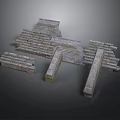 Traditional Ancient Stone Architecture Structure With Stacked Blocks Columns And Textured Surfaces