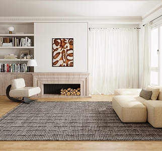 Quiet Living Room Retro Ancient 3d model