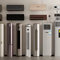 Different Types of Air Conditioners and Fans Including Wall Mounted and Floor Standing Models