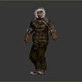 Game And Movie Character In Thick Fur Hat Brown Coat Pants With Frosty Boots Gloves