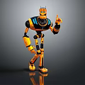Robot Assistant Small Robot Butler Robot Butler Figure Game Figure 3d model