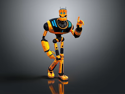 Robot Assistant Small Robot Butler Robot Butler Figure Game Figure 3d model