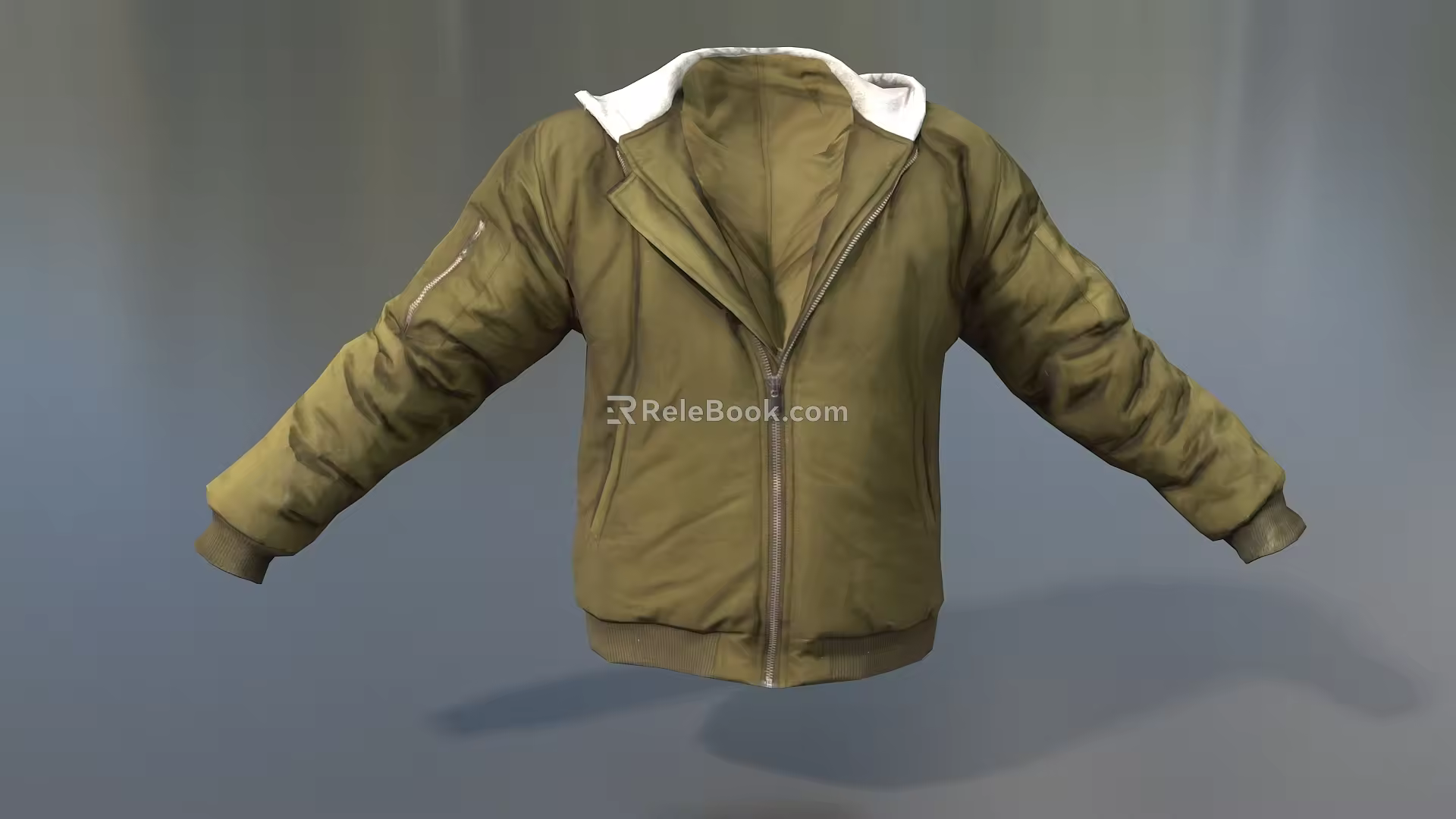 Cotton Jacket Leather Jacket Thick Jacket Clothes Down Jacket Fashion Jacket Casual Jacket Low Face Number Low Model Simple Model Game Movie Level Realism 3d model