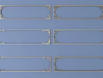 Chinese-style Metal Border Chinese-style Lace Ancient Pattern Chinese-style Element Pattern 3d model