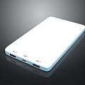 Sleek White Portable Power Bank With Input Output Ports For Laptop Computers