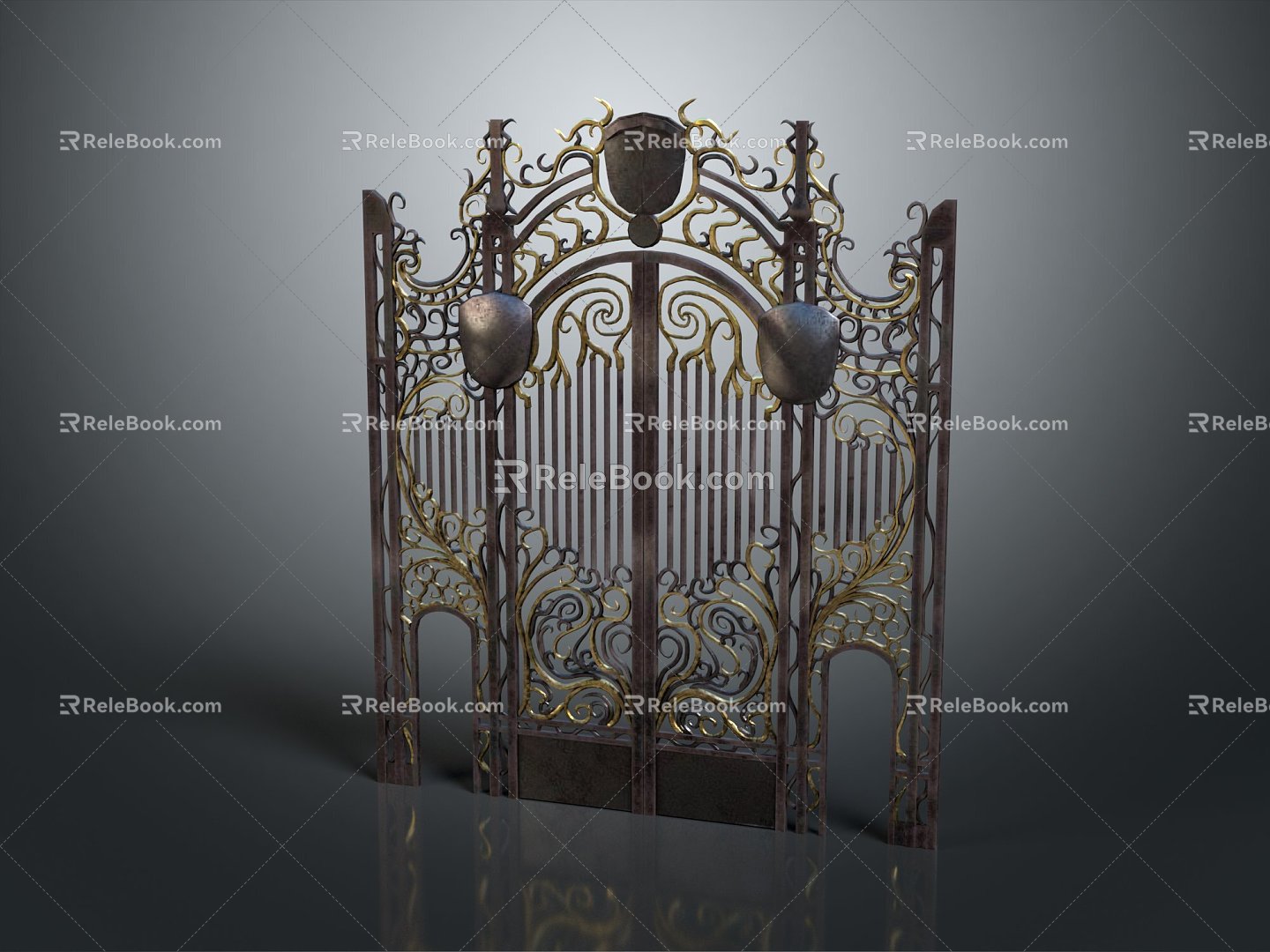 European-style Gate Villa Gate Villa Entrance Villa Gate Manor Gate 3d model