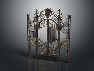 European-style Gate Villa Gate Villa Entrance Villa Gate Manor Gate 3d model