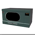 Two Modern Green Microwave Ovens As Essential Kitchen Appliances With 3d model