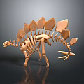 Stegosaurus Skeletal Organ Model With Dorsal Plates And Tail Spikes Structure