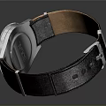 Classic Wrist Watch With Black Dial Brown Leather Strap And Roman Numerals