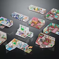 Colorful Detailed Miniature Room Models Displaying Various Interior Spaces