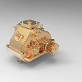Golden Industrial Mechanical Equipment With Gear Structure And Metal Shaft Components