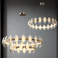 Luxury Modern Gold Chandelier With Circular Crystal Design For Interior Decor