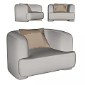 Fabric Single Sofa Single Sofa Reception Sofa Leisure Sofa Negotiation Sofa Living Room Sofa 3d model