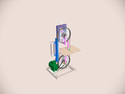 Industrial Mechanical Equipment Featuring Wheels Bracket Worktable And Frame Structure 3d model