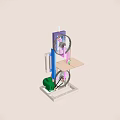 Industrial Mechanical Equipment Featuring Wheels Bracket Worktable And Frame Structure