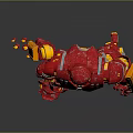 Red Iron Man Mech With Yellow Details Mechanical Arms And Powerful Design