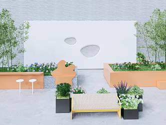 Modern Flower Box Creative Flower Box 3d model