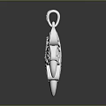Elegant Silver Pendant with Celtic Knot Design and Initial Detail for Clothing Accessories