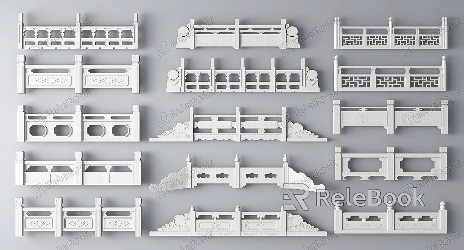 Chinese guardrail white marble guardrail model