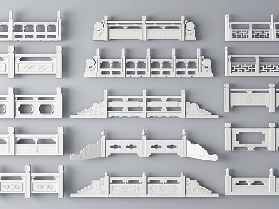 Chinese guardrail white marble guardrail model