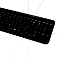 Ergonomic Black Wireless Keyboard And Mouse Set For Desktop Computer