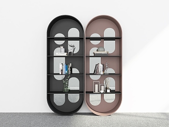 Bookshelf Ornaments Bookshelf Combination Storage Rack Decorative Rack Bookshelf 3d model