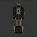 Military Armored Tank With Six Wheels Top Cannon And Sand Color Design