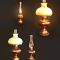 European classical oil lamp table lamp 3d model