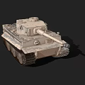 3D Rendered Military Tank With Detailed Tracks Long Barrel And Desert Camouflage