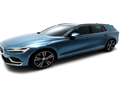 Sleek Blue Wagon Car with Modern Design and Alloy Wheels for Contemporary Style 3d model