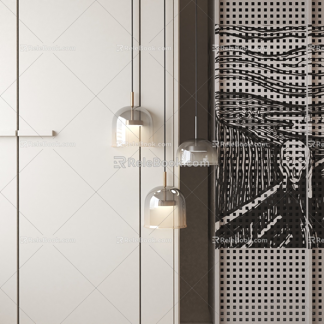 Modern chandelier 3d model