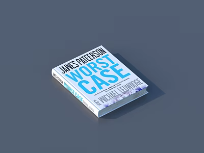 Worse Case Book Cover With White Blue Design By James Patterson Michael Ledwidge 3d model